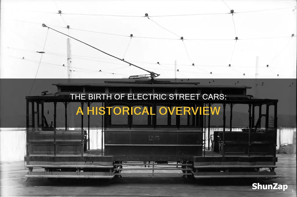 when were electric street cars invented