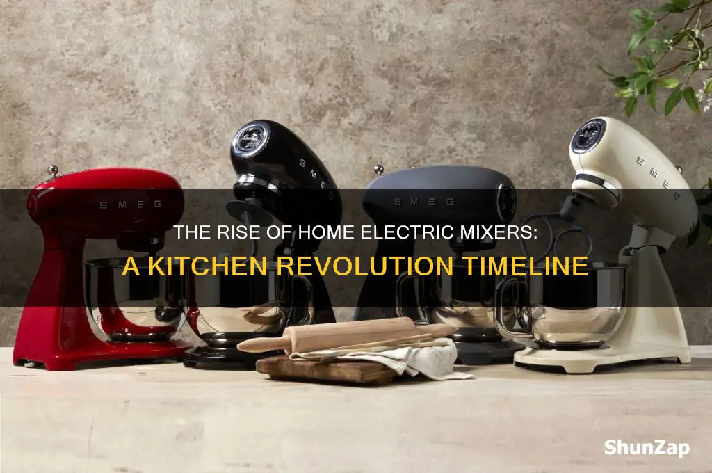 when were home electric mixers commonly used