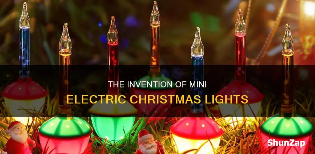 when were mini electric christmas lights invented