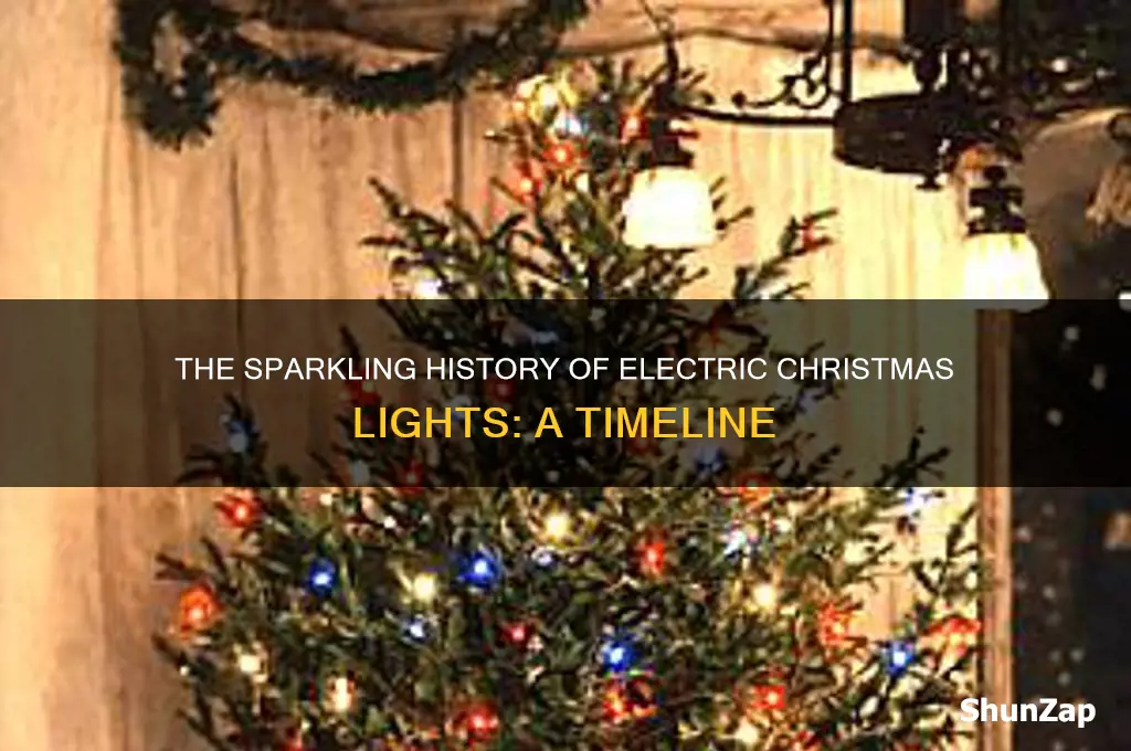when were the first electric christmas lights used