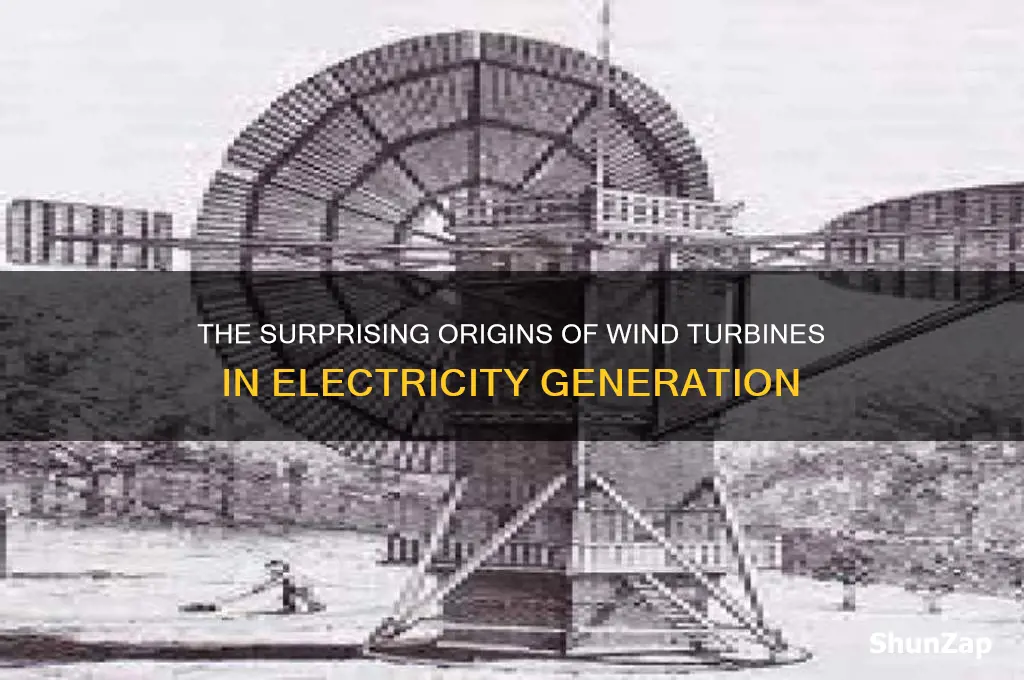 when were wind turbines first used to create electricity