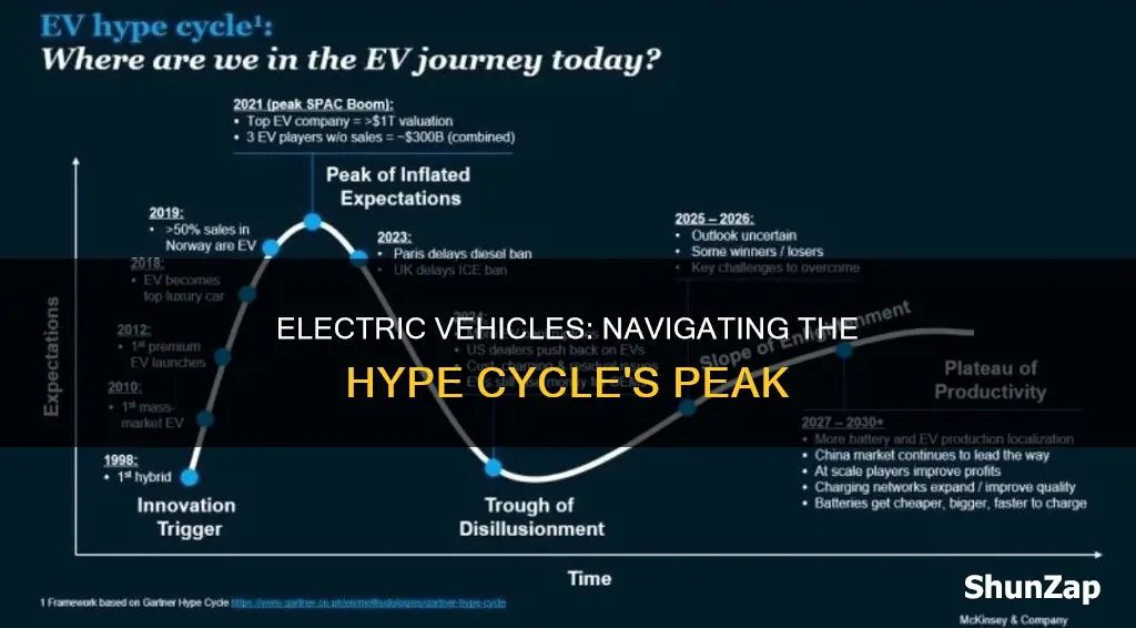 where are electric vehicles at on the hype cycle