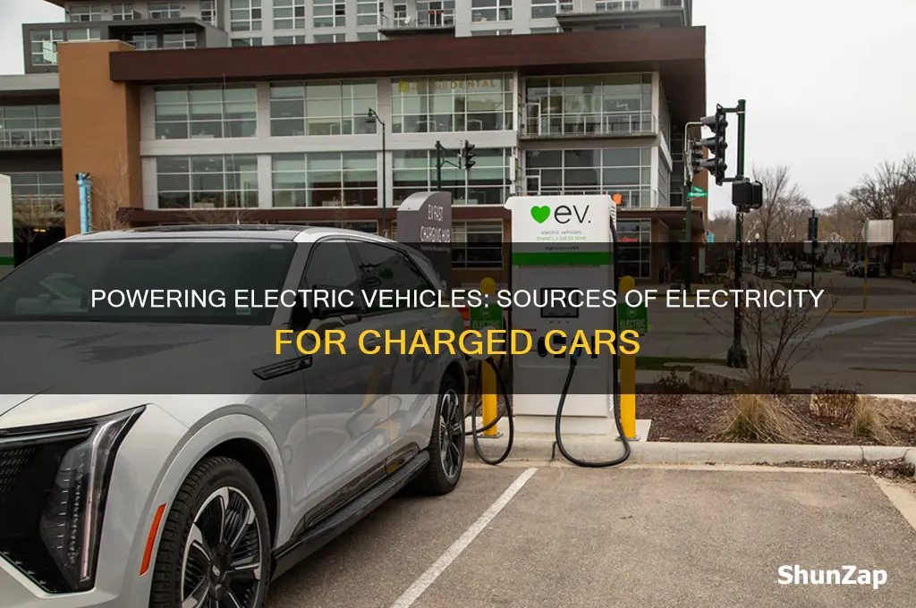 where do electronically charged cars get their electricity from