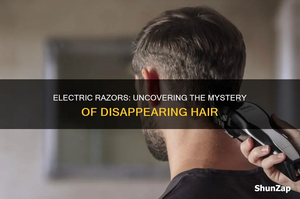 where do the hairs go when using an electric razor