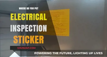 Electrical Inspection Sticker Placement: Where Does It Go?