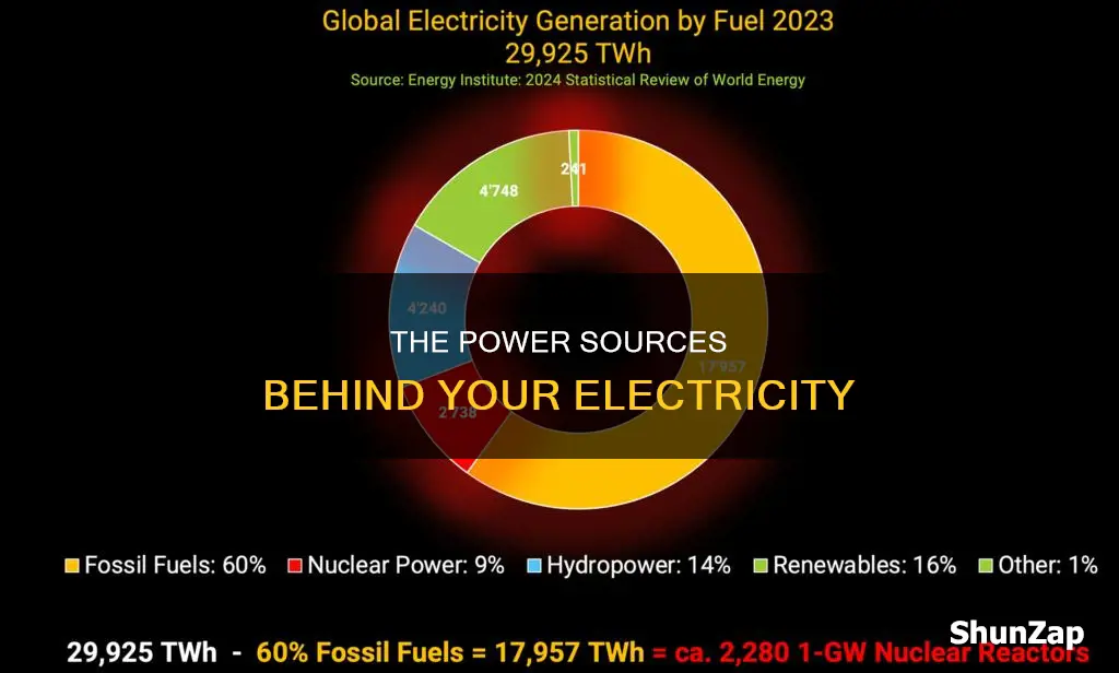 where does our electricity come from worksheet