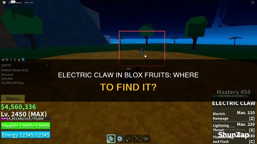where is electric claw in blox fruits