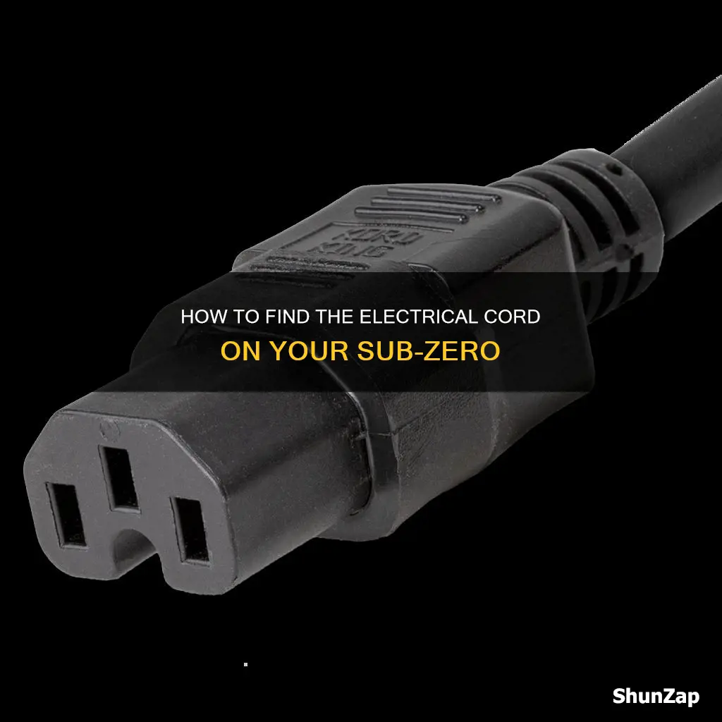 where is electrical cord on sub-zero