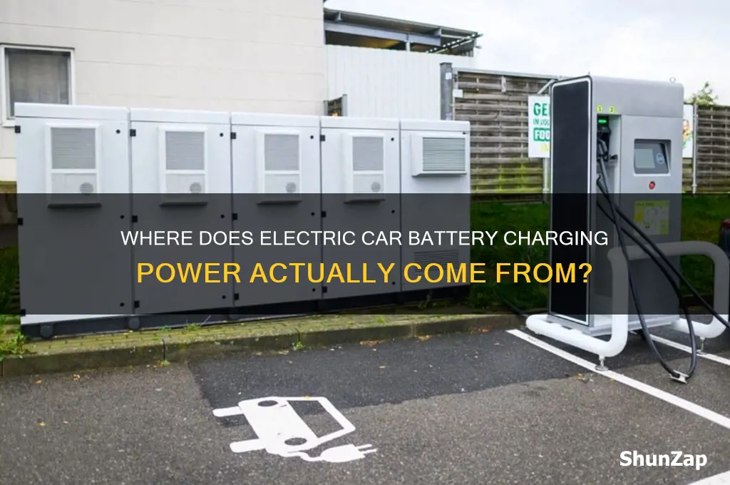 where is the battery form a electric car chared from