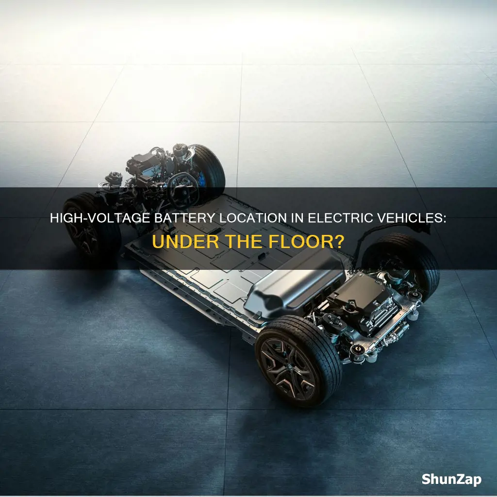 where is the high-voltage battery located in an electric vehicle