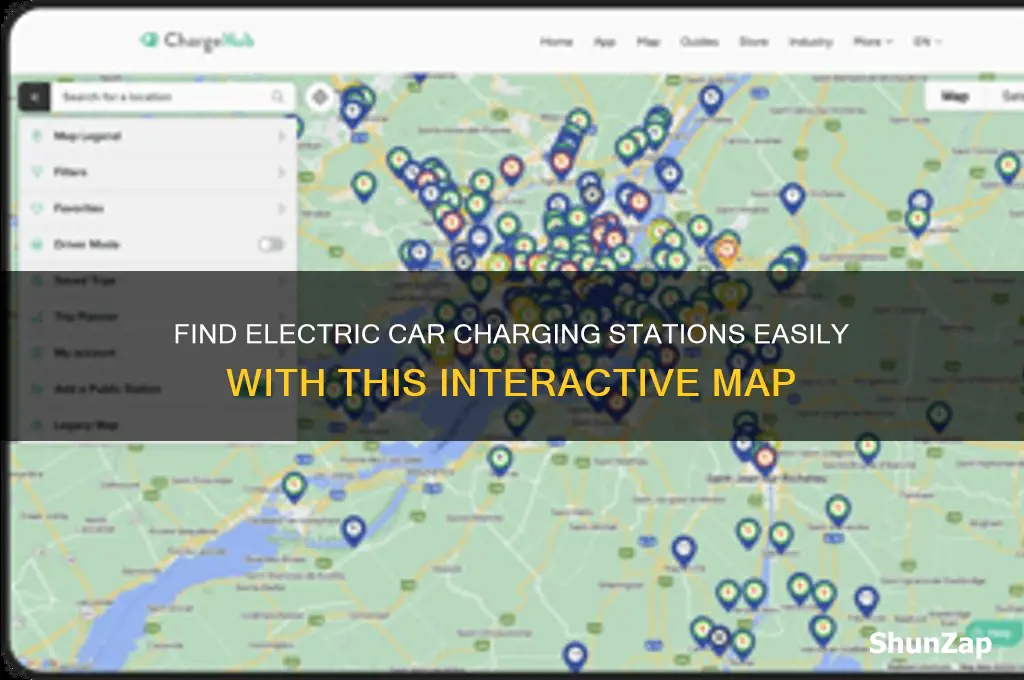 where to charge an electric car map