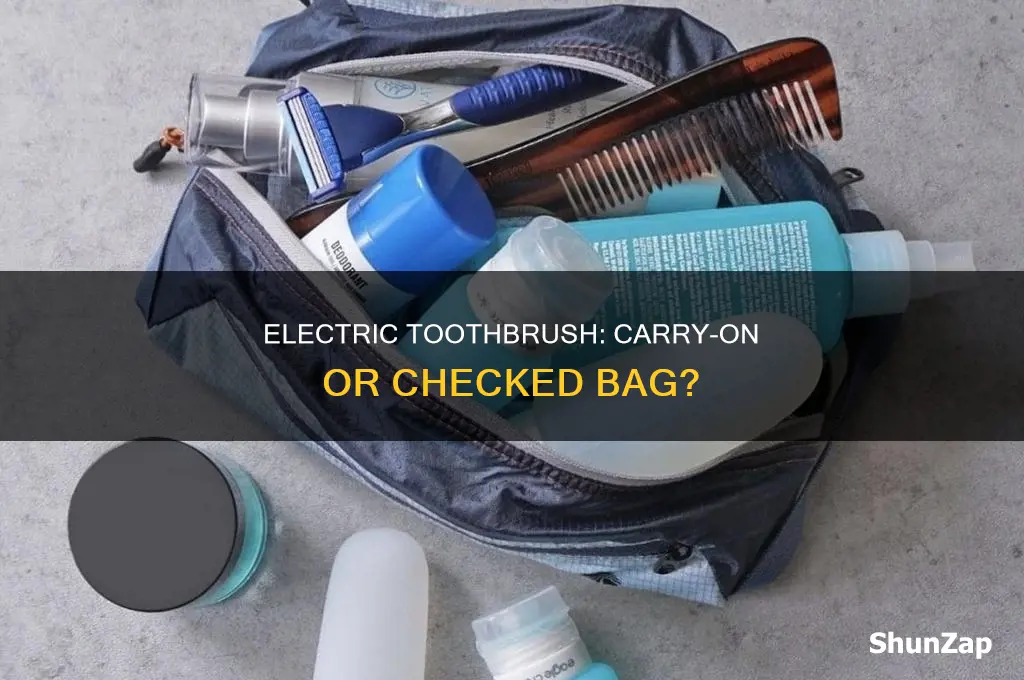 where to pack electric toothbrush when flying