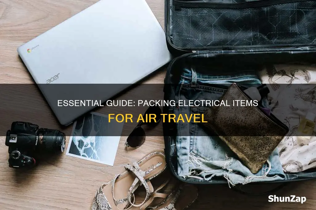 where to pack electrical items when flying