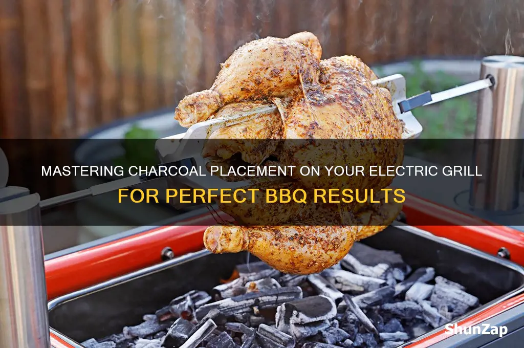 where to place the charcoal using a electric grill