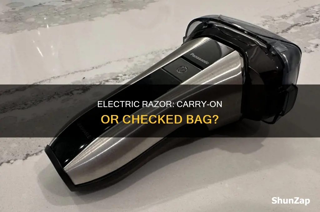 where to put electric razor when flying