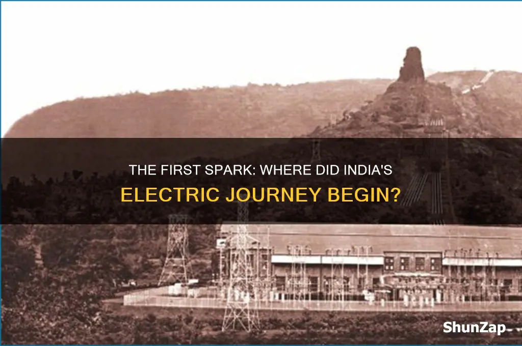 where was electricity first introduced in india