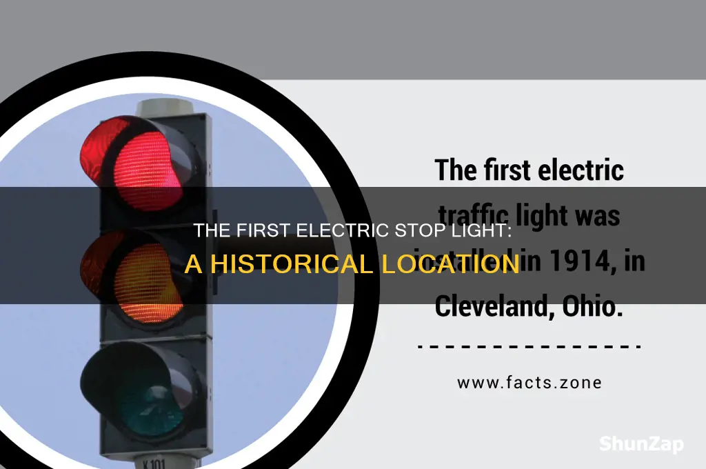 where was the first electric stop light
