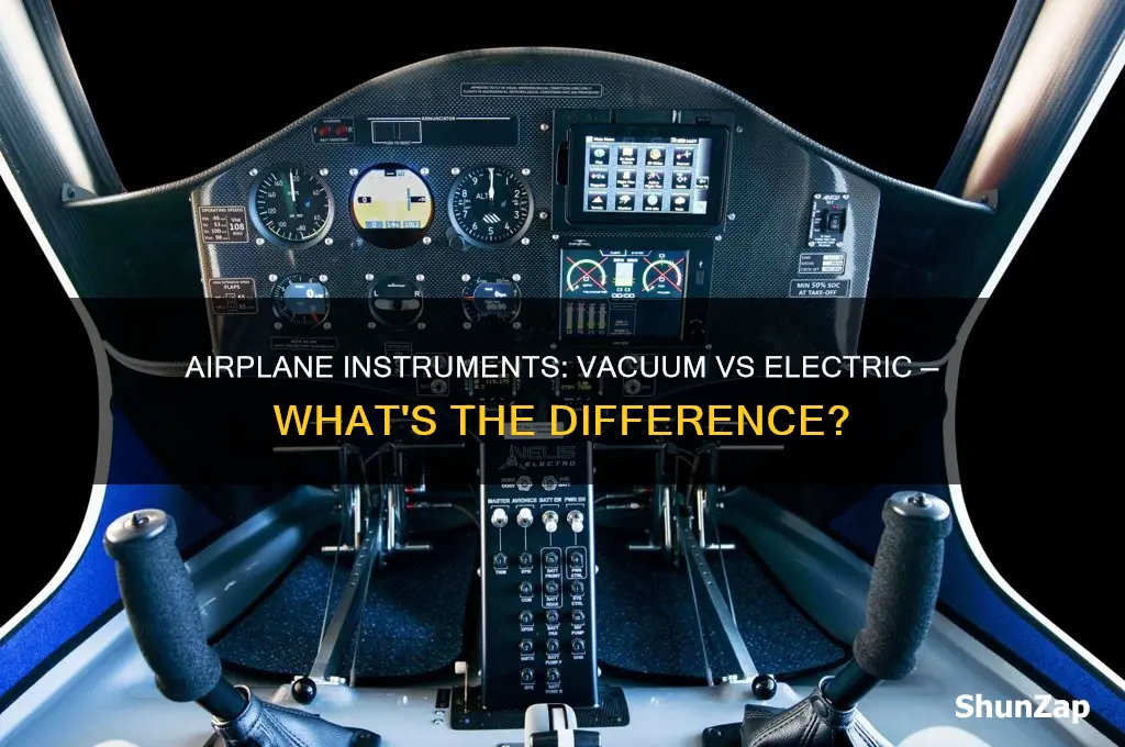 which airplane instruments are vacuum and electric