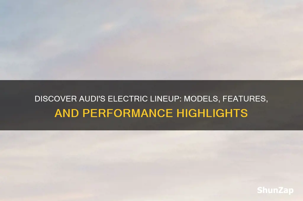 which audi cars are electric