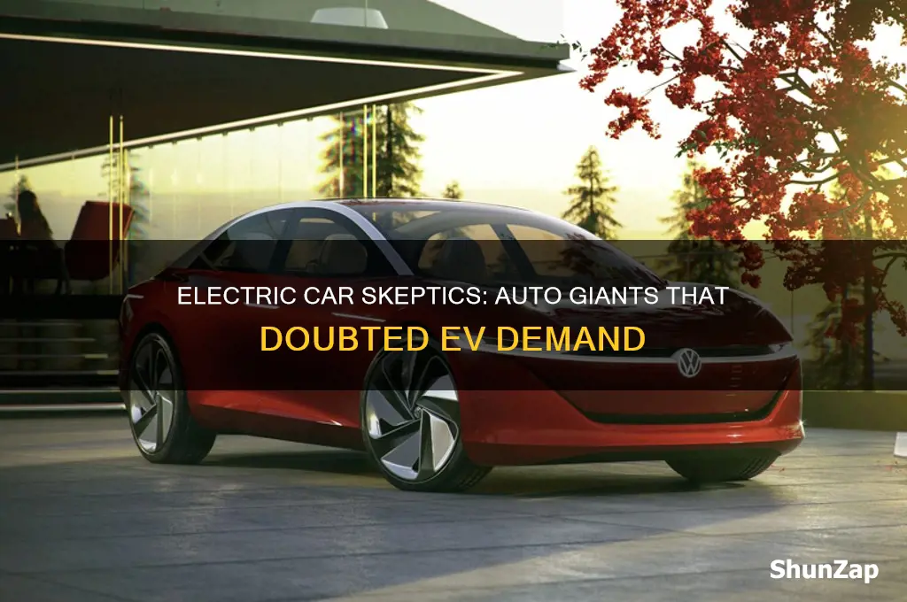 which auto manufacturers claimed nobody wants an electric car