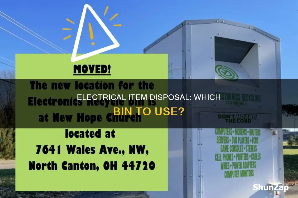 which bin do electrical items go in