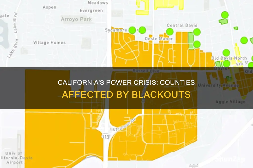 which ca counties are electric cut off