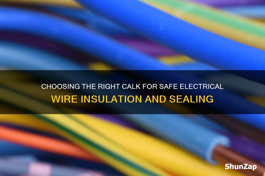 which calk to use for electrical wires
