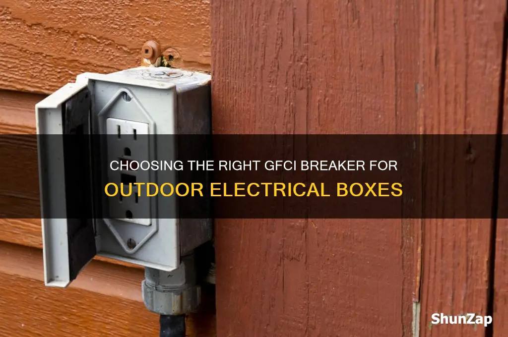 which chack to use on outside electrical box