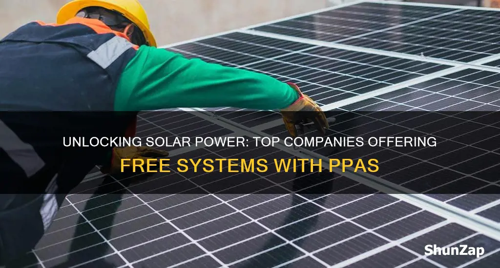 which companies offer free solar electric system with ppa