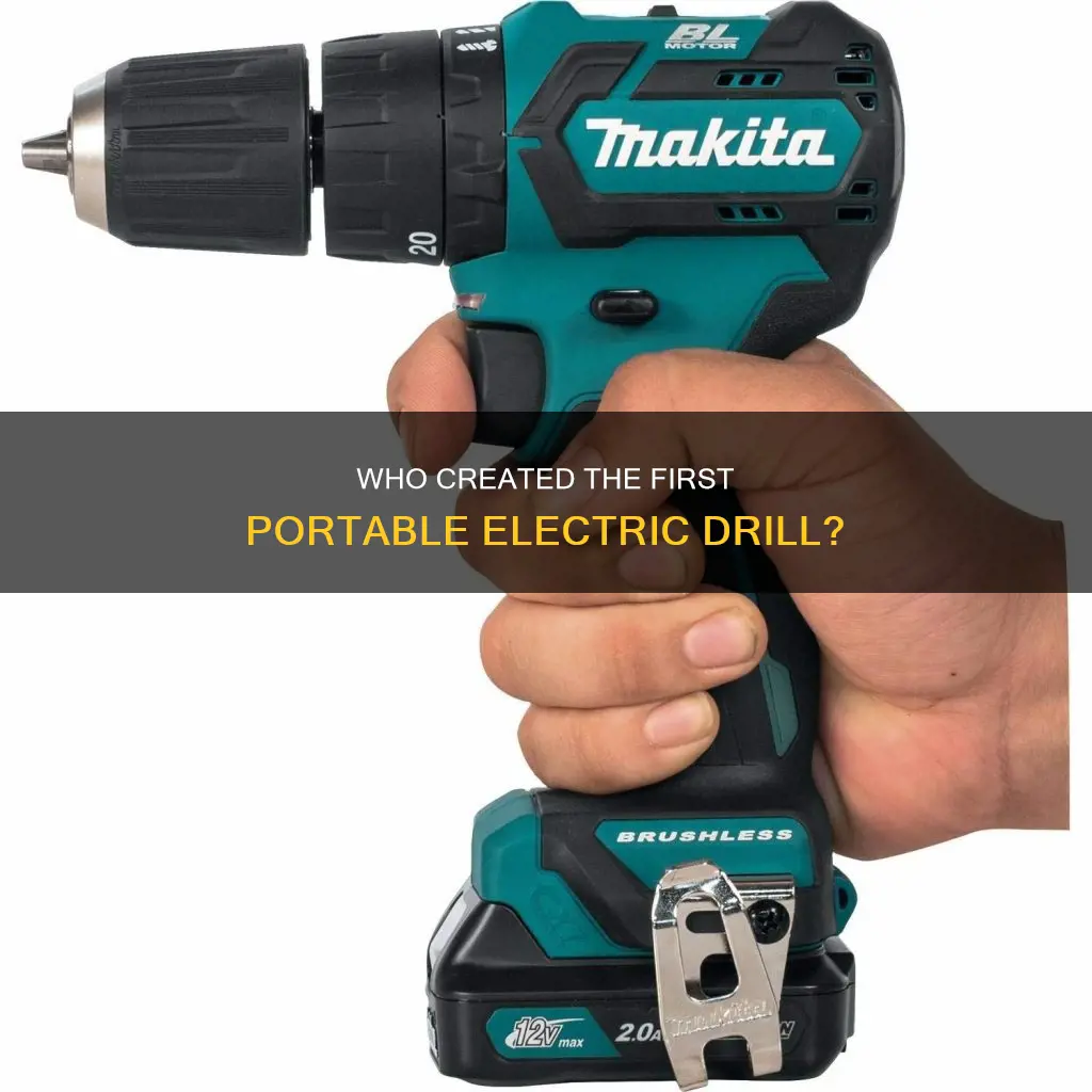 which company made the first portable electric drill
