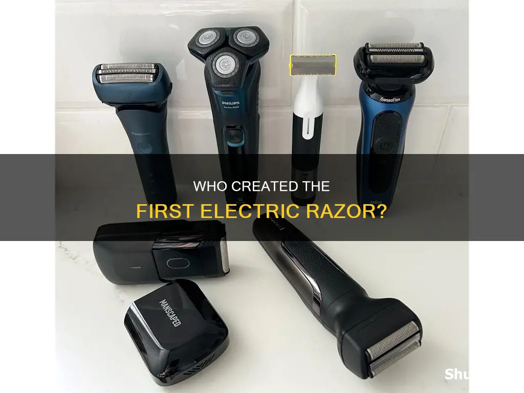 which company manufactured the first electric razor