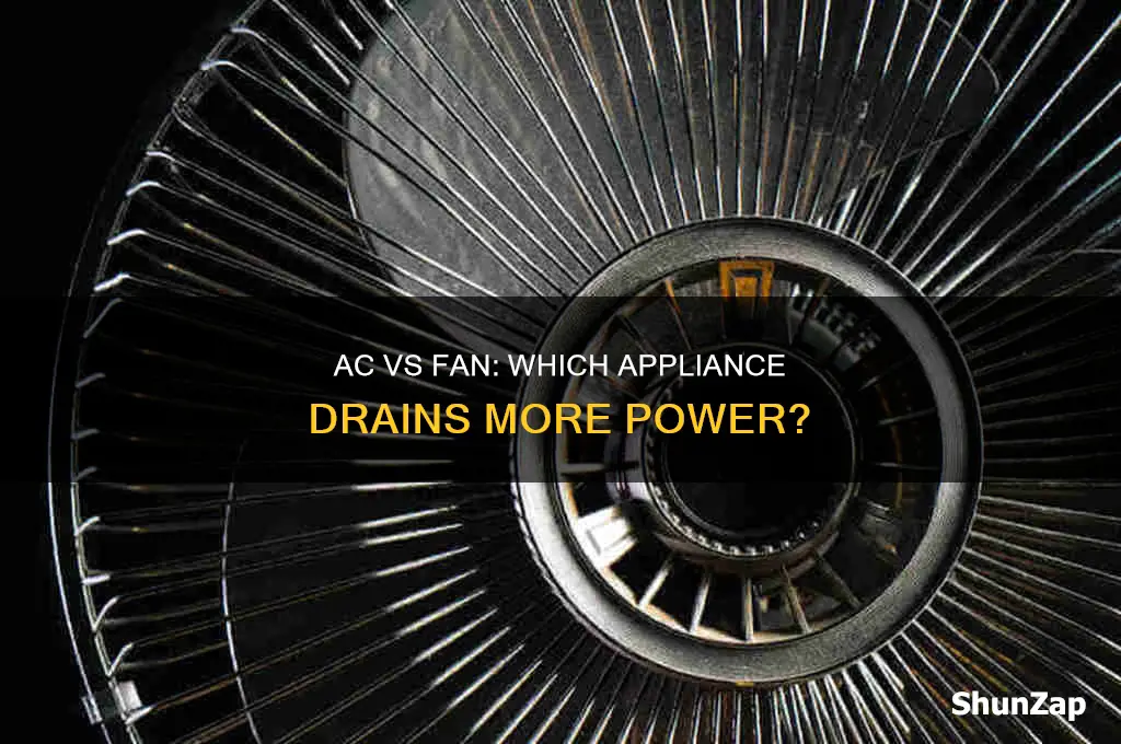 which consume more electricity ac or fan