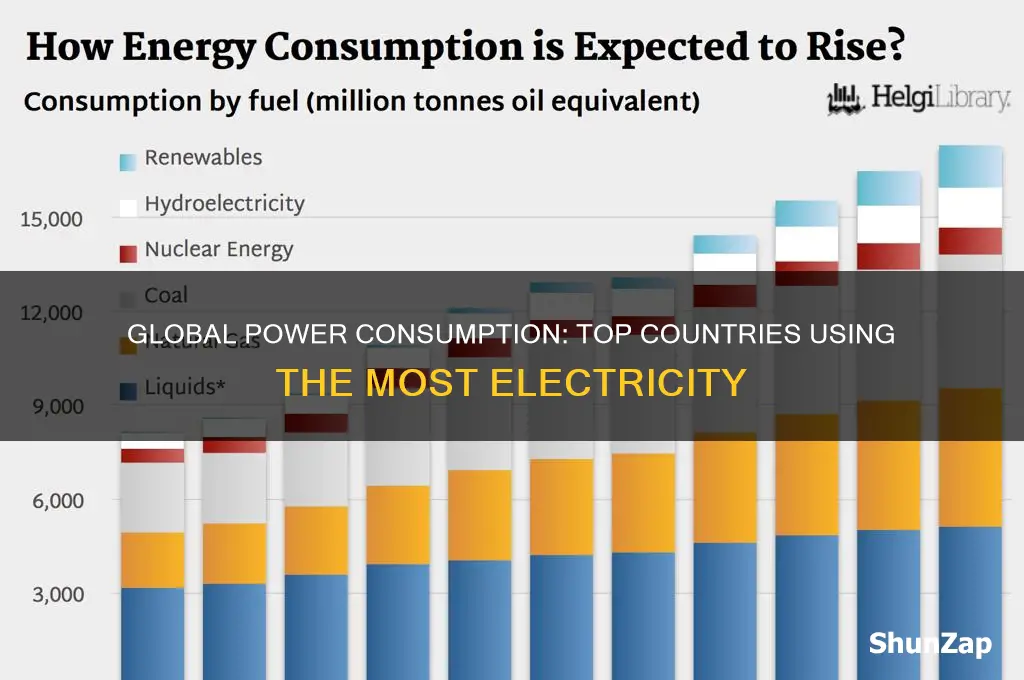 which countries use the most electricity