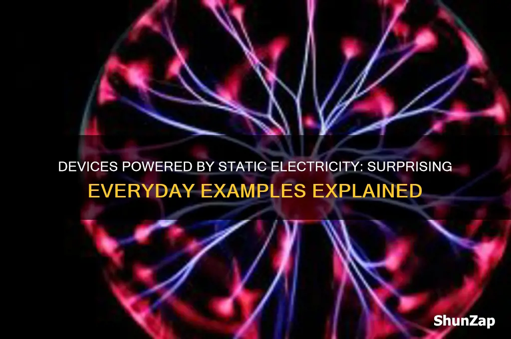 which device uses static electricity when it operates