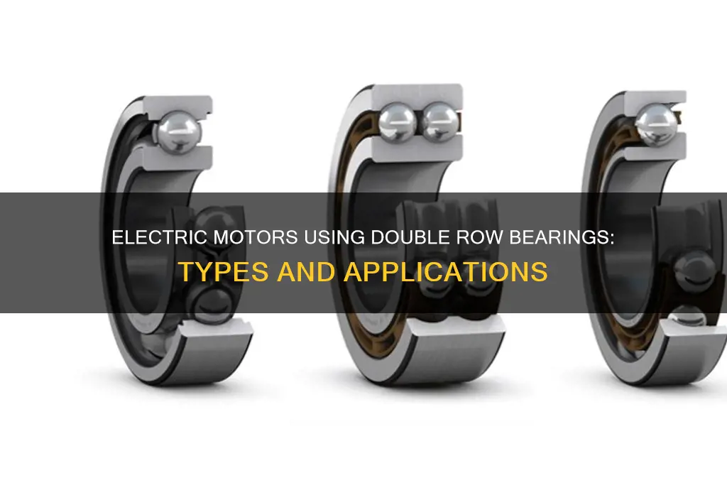 which electric motors used double row bearings
