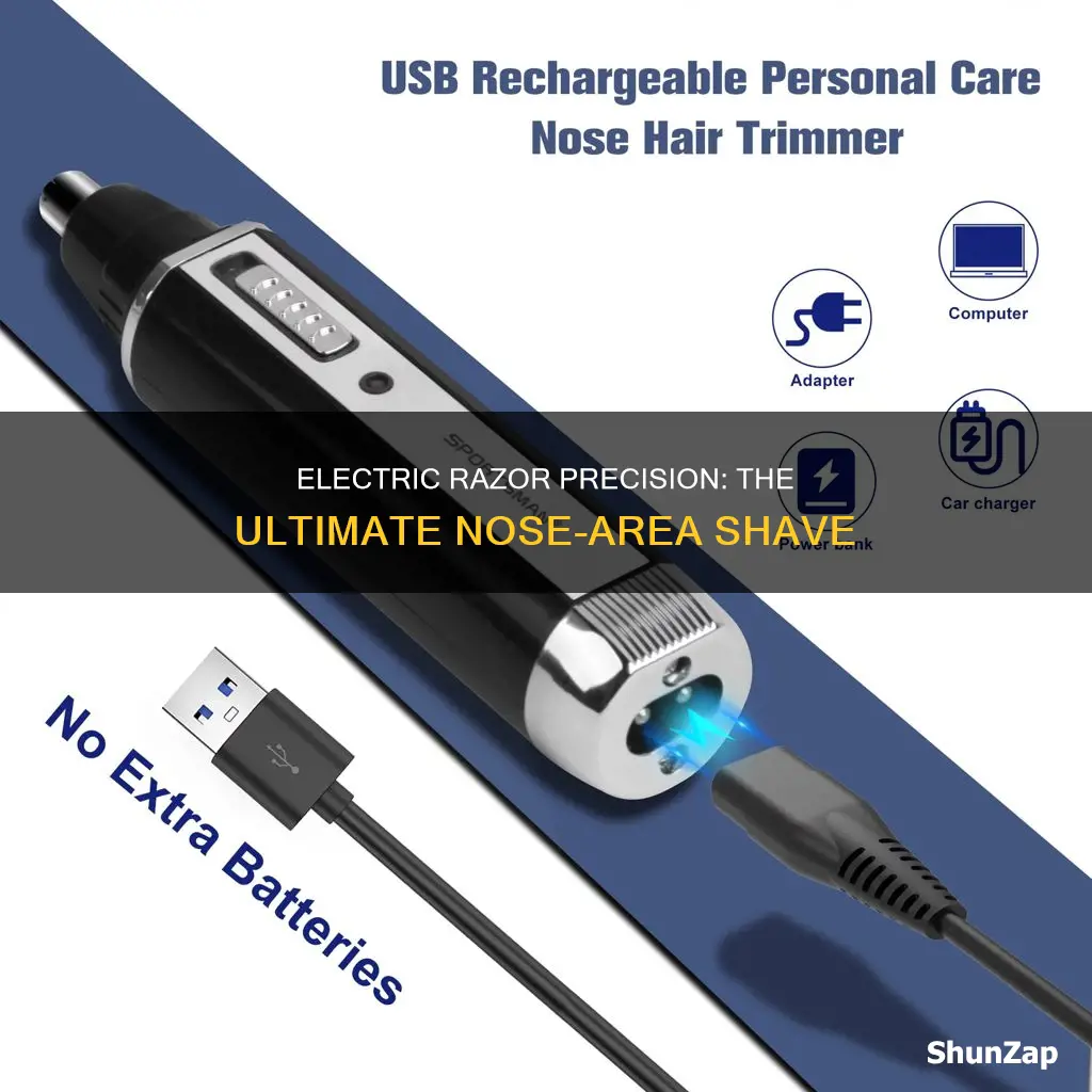 which electric razor shves closest around nose