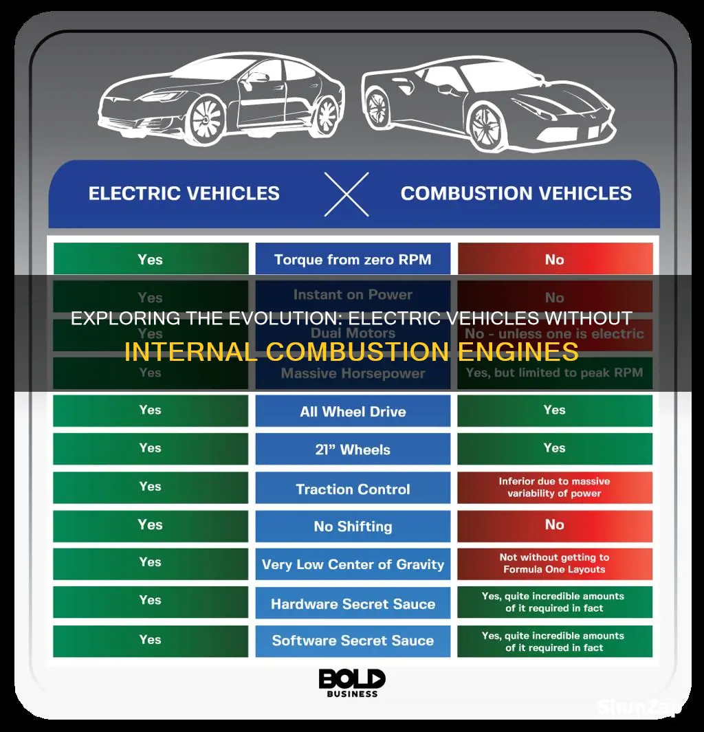 which electric vehicle types does not feature internal combustion components