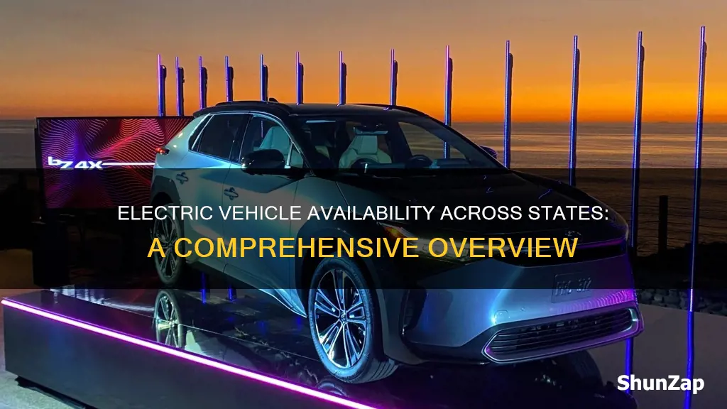 which electric vehicles are available in which states