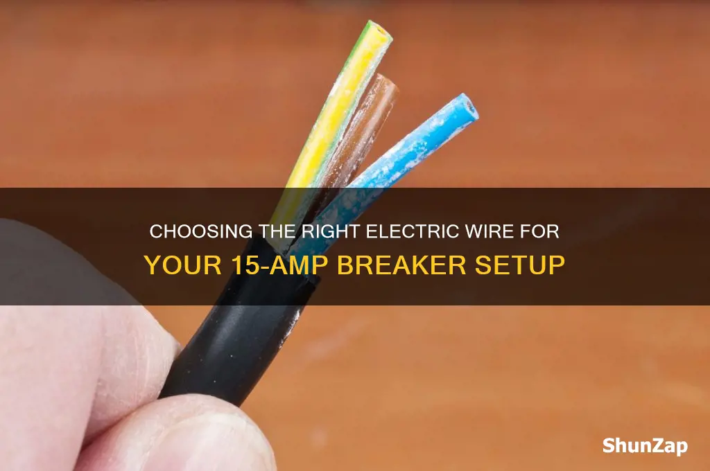 which electric wire should i use for 15amp breaker