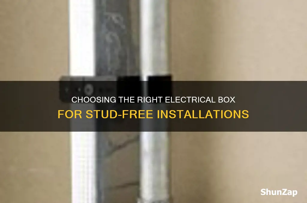 which electrical box to use when there is no stud