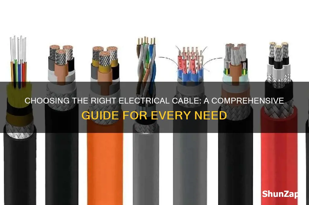 which electrical cable to use