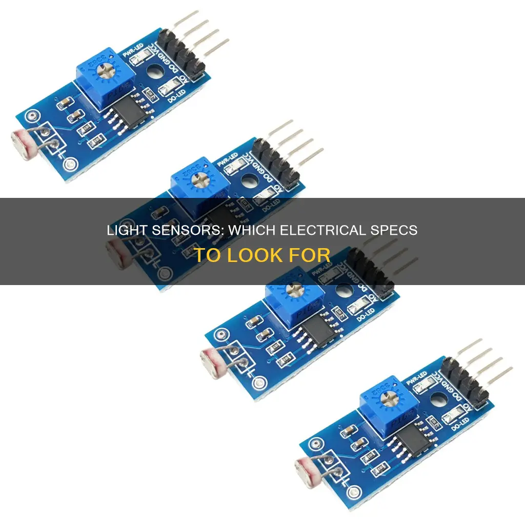 which electrical spec has the light sensor