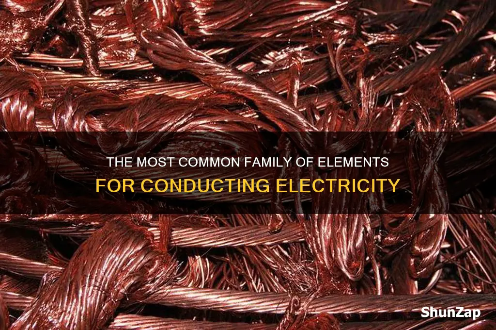 which family is most often used to conduct electricity