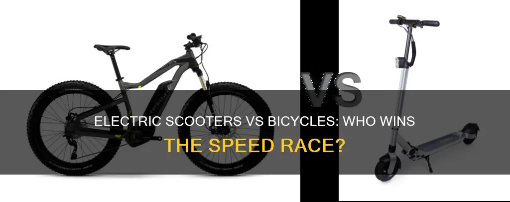 which is faster electric scooter or bicycle