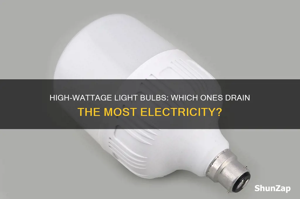 which light bulbs use a lot of electricity