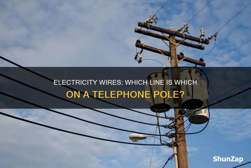 which line is electricity on telephone pole