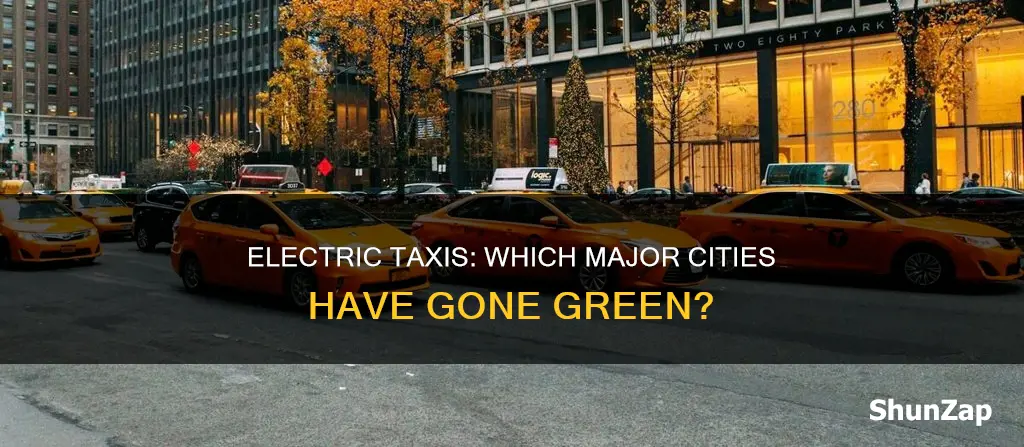 which major cities have all electric taxis