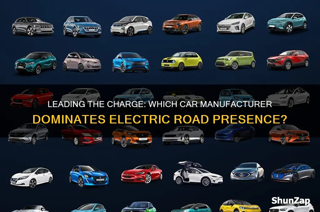 which manufacturer has most electric cars on the road