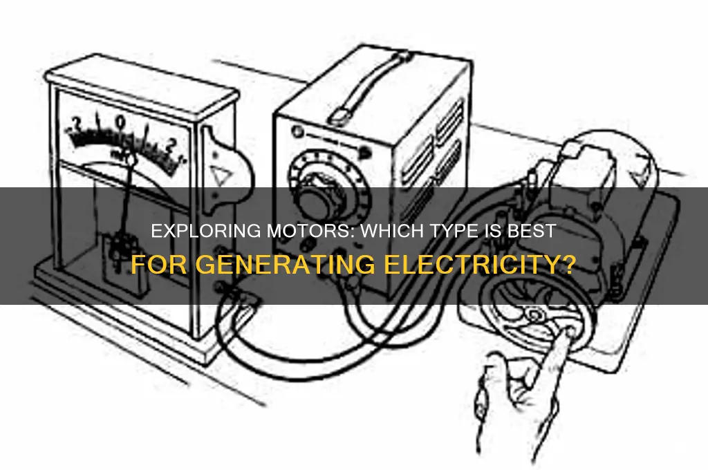 which motor is used to generate electricity