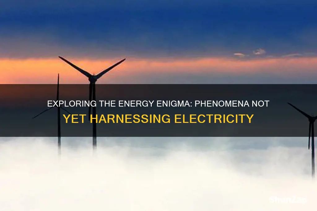 which phenomenon cannot currently be used to generate electricity directly